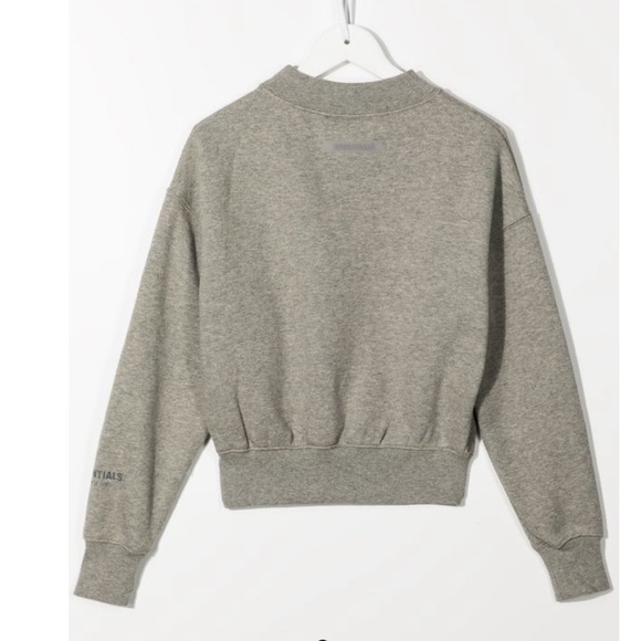 🔴SOLD🔴 Essentials Fear Of God Kids Heather Oatmeal Crew Neck Sweatshirt - Picture 2 of 12